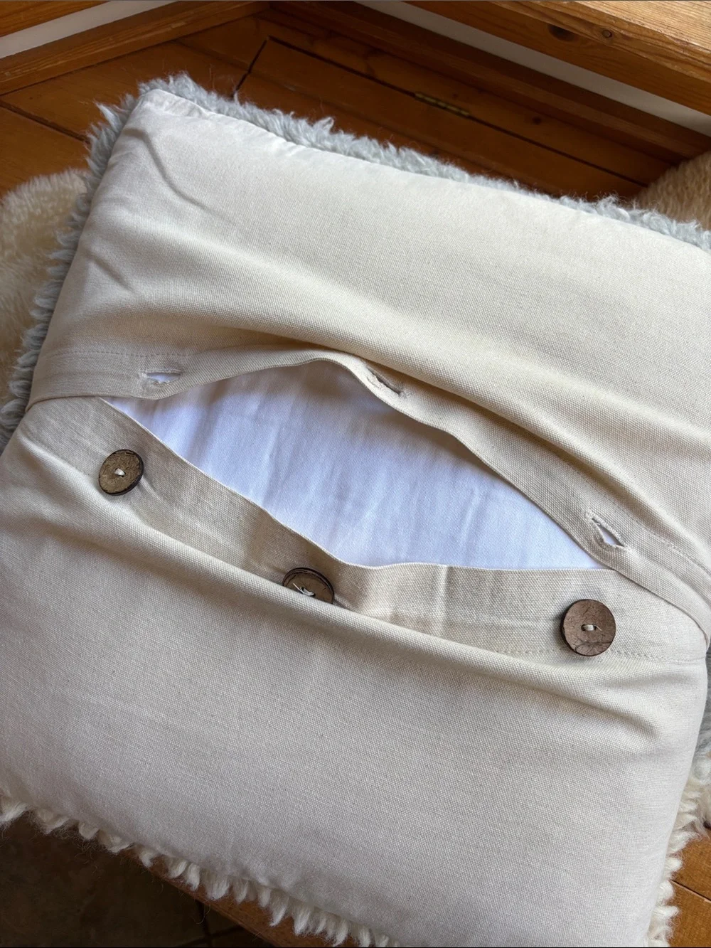Wool Flokati Throw Pillow